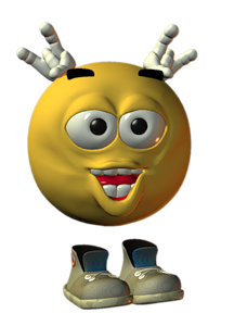 Смешинки смайл с рожками